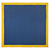Chokore Blue & Tangerine Silk Pocket Squares - Squared line