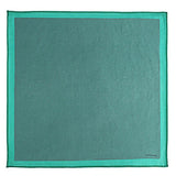 Chokore Sea & Lemon Green Silk Pocket Square - Squared line