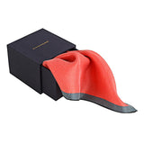 Chokore Red and Grey Pure Silk Pocket Square