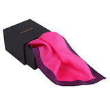 Chokore Magenta & PurpleSilk  Pocket Square - Squared line