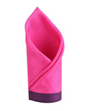 Chokore Magenta & PurpleSilk  Pocket Square - Squared line