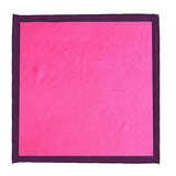 Chokore Magenta & PurpleSilk  Pocket Square - Squared line