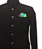 Chokore Sea Green & Lemon Green Pure Silk Pocket Square
