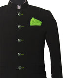 Chokore Bright Green Pure Silk Pocket Square, from the Solids Line