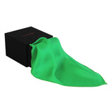 Chokore Vibrant Green Silk Pocket Square, from the Solids Line