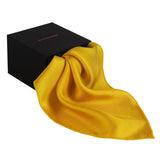 Chokore Mustard Gold Colour Pure Silk Pocket Square, from the Solids Line