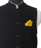 Chokore Mustard Gold Colour Pure Silk Pocket Square, from the Solids Line