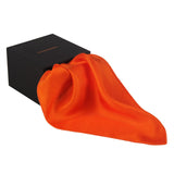 Chokore Saffron Pure Silk Pocket Square, from the Solids Line