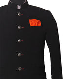 Chokore Saffron Pure Silk Pocket Square, from the Solids Line
