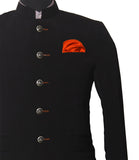 Chokore Spicy Orange Pure Silk Pocket Square, from the Solids Line
