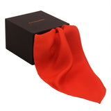Chokore Fiery Red Silk Pocket Square, from the Solids Line