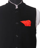 Chokore Fiery Red Silk Pocket Square, from the Solids Line