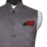 Chokore 2-in-1 Red & Black Silk Pocket Square from the Solids Line