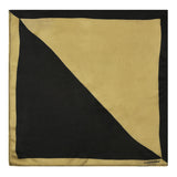 Chokore 2-in-1 Beige & Black Silk Pocket Square from the Solids Line