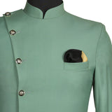 Chokore 2-in-1 Beige & Black Silk Pocket Square from the Solids Line