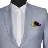 Chokore 2-in-1 Beige & Black Silk Pocket Square from the Solids Line