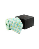 Chokore Sea Green & White Silk Tie - Indian at Heart line