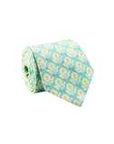 Chokore Sea Green & White Silk Tie - Indian at Heart line