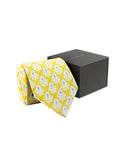 Chokore Lemon & White Silk Tie - Indian at Heart line