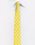Chokore Lemon & White Silk Tie - Indian at Heart line