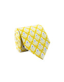Chokore Lemon & White Silk Tie - Indian at Heart line