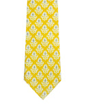 Chokore Lemon & White Silk Tie - Indian at Heart line