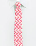 Chokore Pink & White Silk Tie - Indian at Heart line