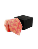 Chokore Red & Orange Silk Tie - Indian at Heart line