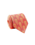 Chokore Red & Orange Silk Tie - Indian at Heart line