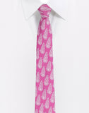 Chokore Fuschia & White Silk Tie - Indian at Heart line