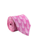 Chokore Fuschia & White Silk Tie - Indian at Heart line