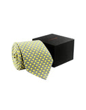Chokore Grey & Lemon Green Silk Tie - Indian at Heart line