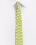 Chokore Grey & Lemon Green Silk Tie - Indian at Heart line