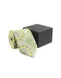 Chokore Sea Green & Lemon Silk Tie - Indian at Heart line