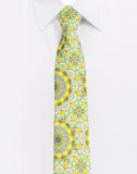 Chokore Sea Green & Lemon Silk Tie - Indian at Heart line