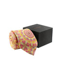 Chokore Fuschia & Orange Silk Tie - Indian at Heart line