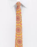 Chokore Fuschia & Orange Silk Tie - Indian at Heart line