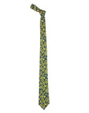 Chokore Blue & Lemon Green Silk Tie - Indian at Heart line