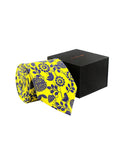 Chokore Lemon Green & Blue Silk Tie - Indian at Heart line