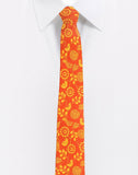 Chokore Orange & Red Silk Tie - Indian at Heart line