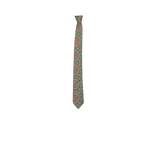 Sea Green & Orange Silk Tie - Indian At Heart line