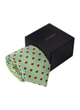 Chokore Light Green & Yellow Silk Tie - Indian At Heart range