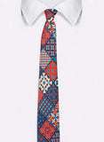 Chokore Blue & Red Silk Tie  - Indian At Heart range