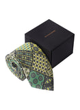 Chokore Yellow & Light Green Silk Tie  - Indian At Heart range