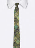 Chokore Yellow & Light Green Silk Tie  - Indian At Heart range