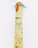 Chokore Rust & Brown Silk Tie - Marble line