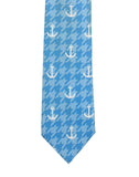 Chokoe Blue & White Anchor Tie - Marine line