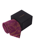 Chokore Burgundy & Yellow Silk Tie - Marine range