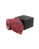 Chokore Red & Black Silk Tie - Plaids line