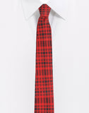Chokore Red & Black Silk Tie - Plaids line
